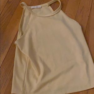 Yellow Cropped Tank Top